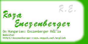 roza enczenberger business card